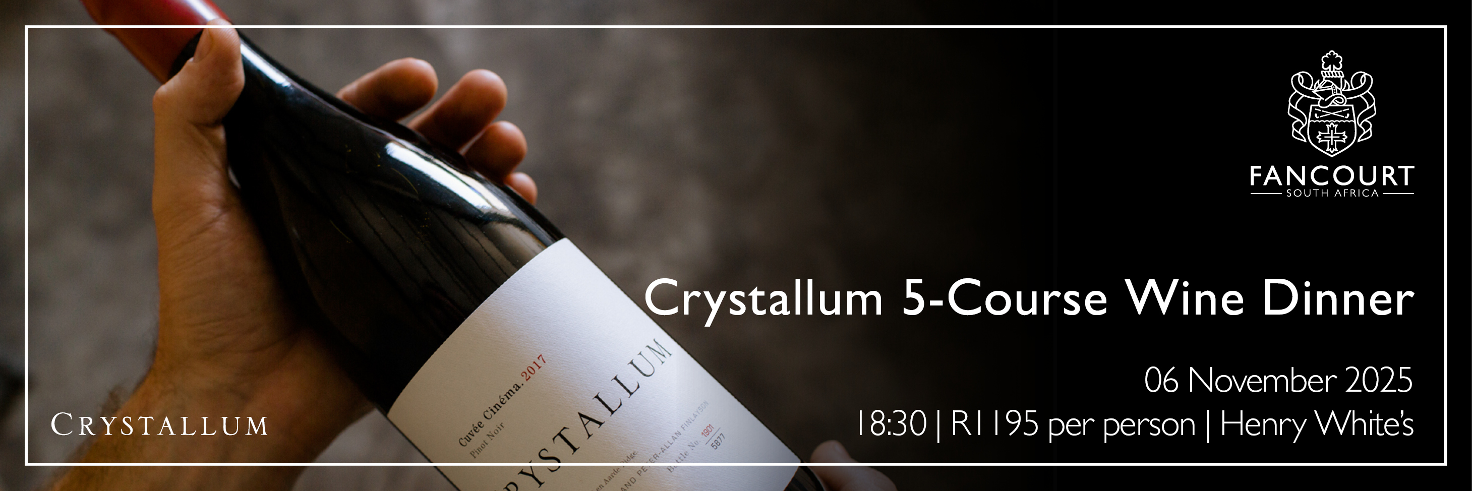 Crystallum 5-course Wine Dinner