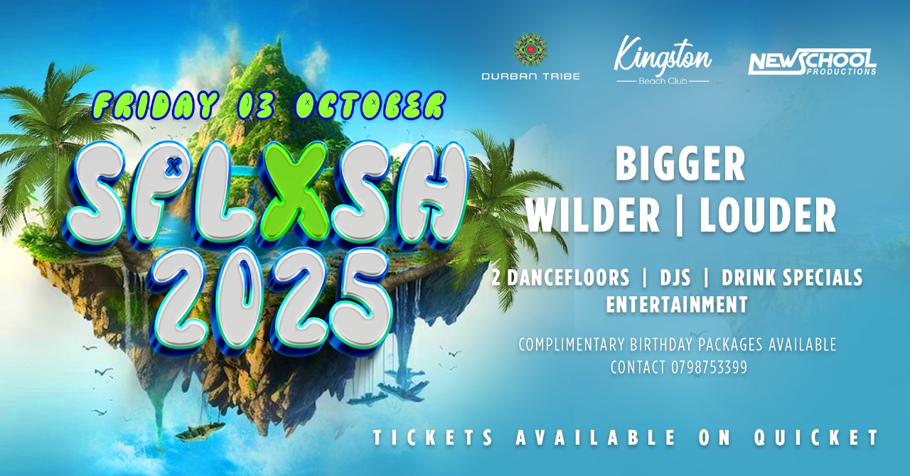 SPLASH!! Kingston Beach Club Friday 3 October