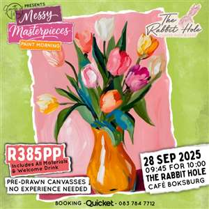 Messy Masterpieces Paint Morning @ The Rabbit hole coffee cafe