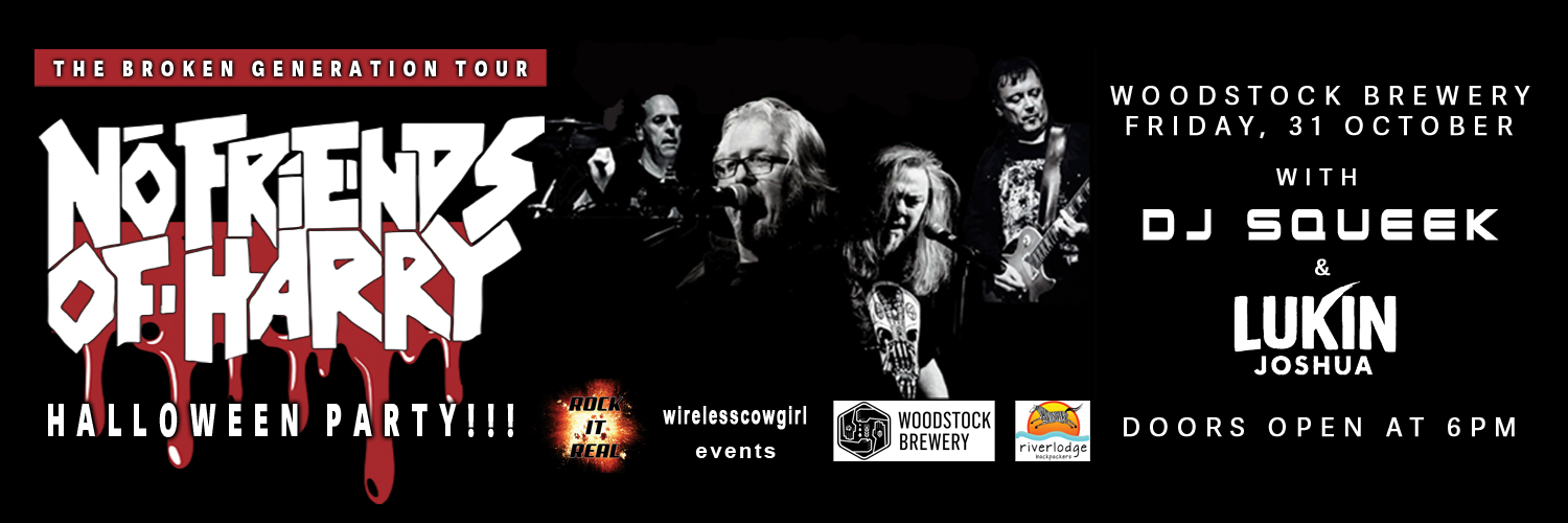 NO FRIENDS OF HARRY LIVE , Halloween Party at Woodstock Brewery!