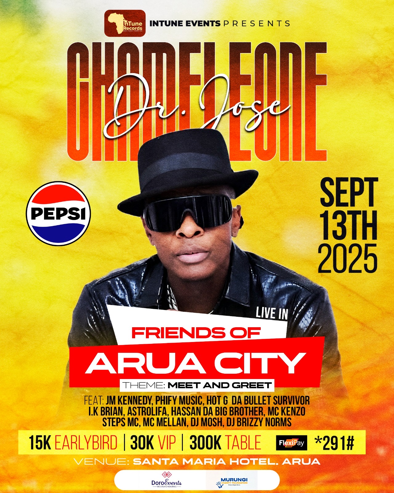 Chameleon live at friends of Arua city