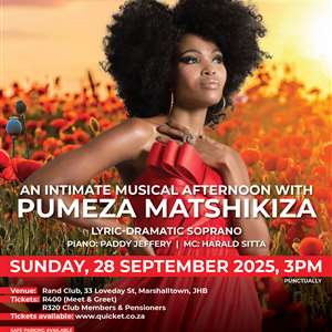 International fabulous Operatic star at the splendid Rand Club