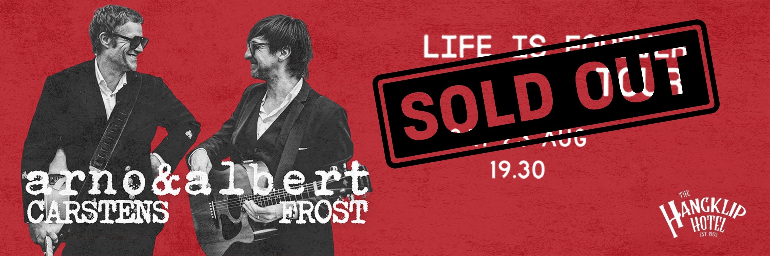 Arno Carstens & Albert Frost - Life is Forever TOUR