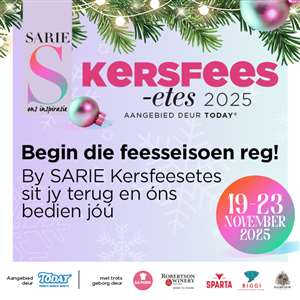 SARIE Kersfeesetes 2025 aangebied deur TODAY