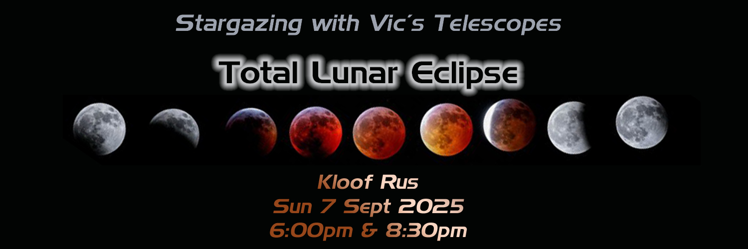 Total Lunar Eclipse & Stargazing with Vic's Telescopes @ Kloof Rus