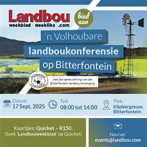 Volhoubare landboukonferensie op Bitterfontein