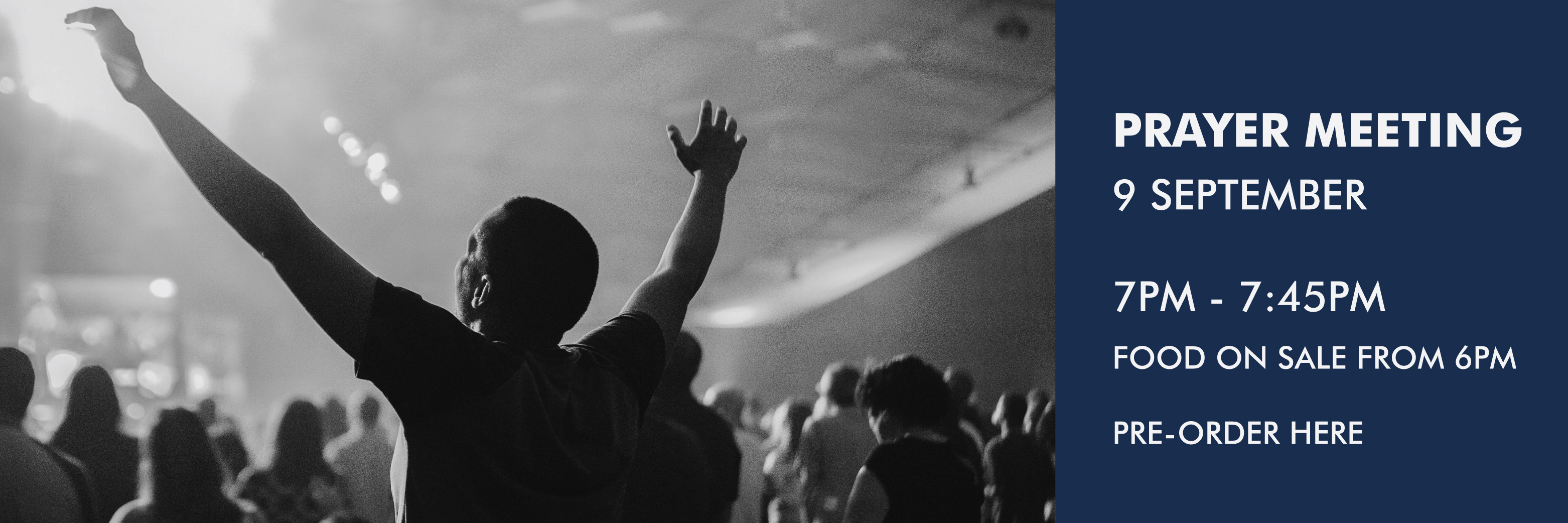 Prayer Meeting Food Pre-Orders: 9 September 