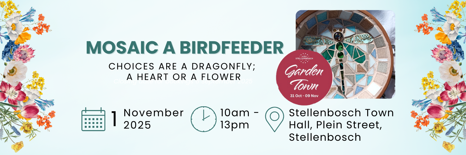 Birdfeeder Mosaic Workshop 1 November 2025