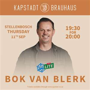 Bok van Blerk live by Kapstadt Brauhaus Stellenbosch