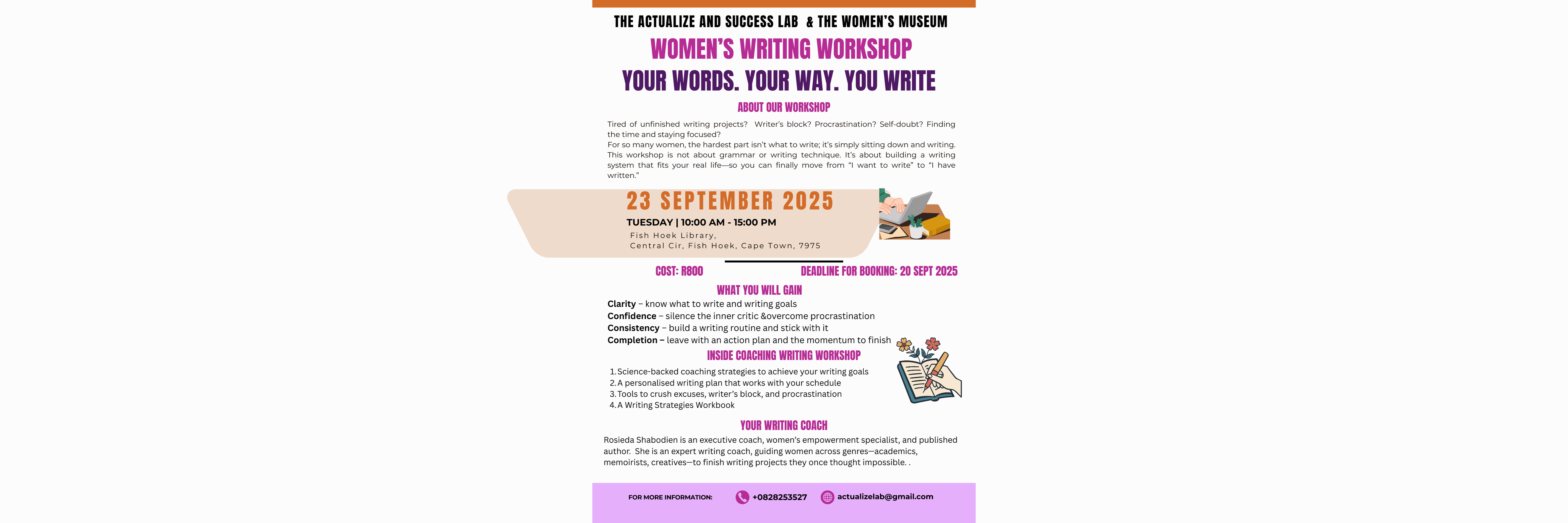 Women’s Writing Workshop That Gets You Writing: Your Words! Your Way! You Write!