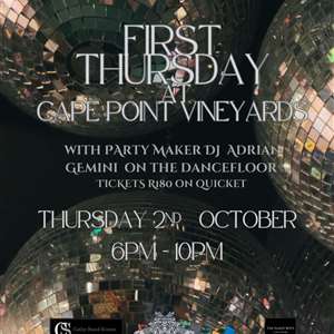 FIRST THURSDAY AT CAPE POINT VINEYARDS