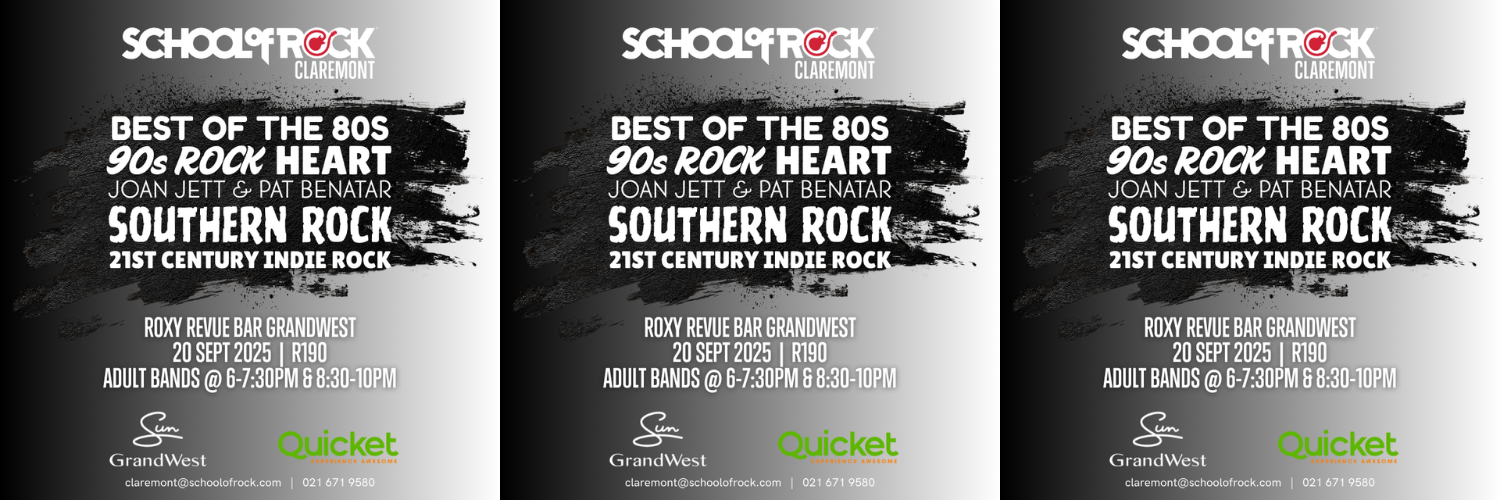 Best of the 80s, 90s Rock, Heart, Joan Jett & Pat Benatar, Southern Rock and 21st Century Indie Rock Adult Gig: 20 September 2025