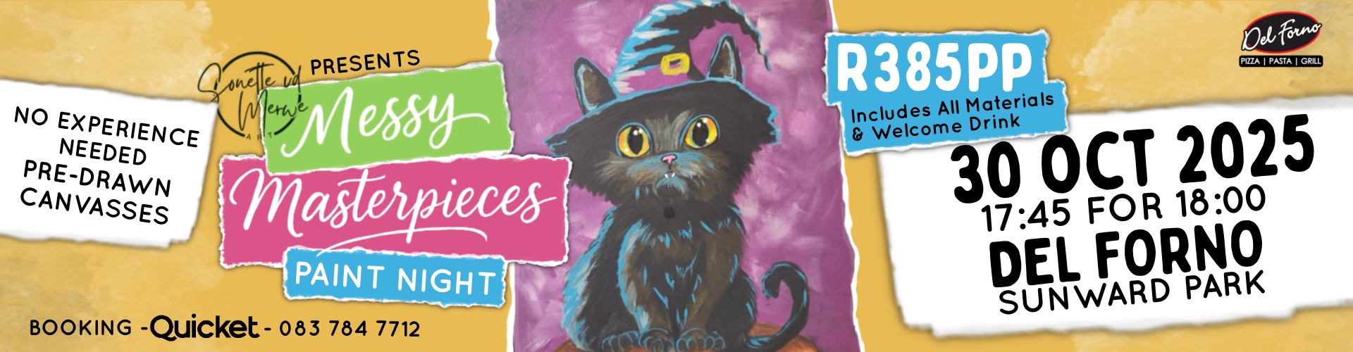 Messy Masterpieces Paint Night @ Del Forno SUNWARD PARK