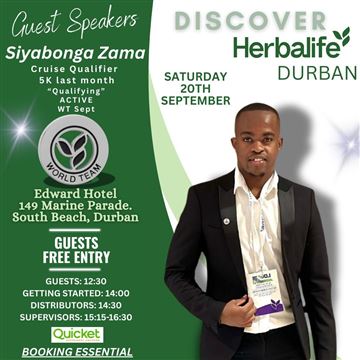 HERBALIFE TODAY - KZN - Sat 20th September - The EDWARD Hotel. photo 1