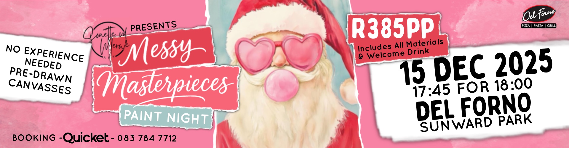 Messy Masterpieces Paint Night @ Del Forno SUNWARD PARK