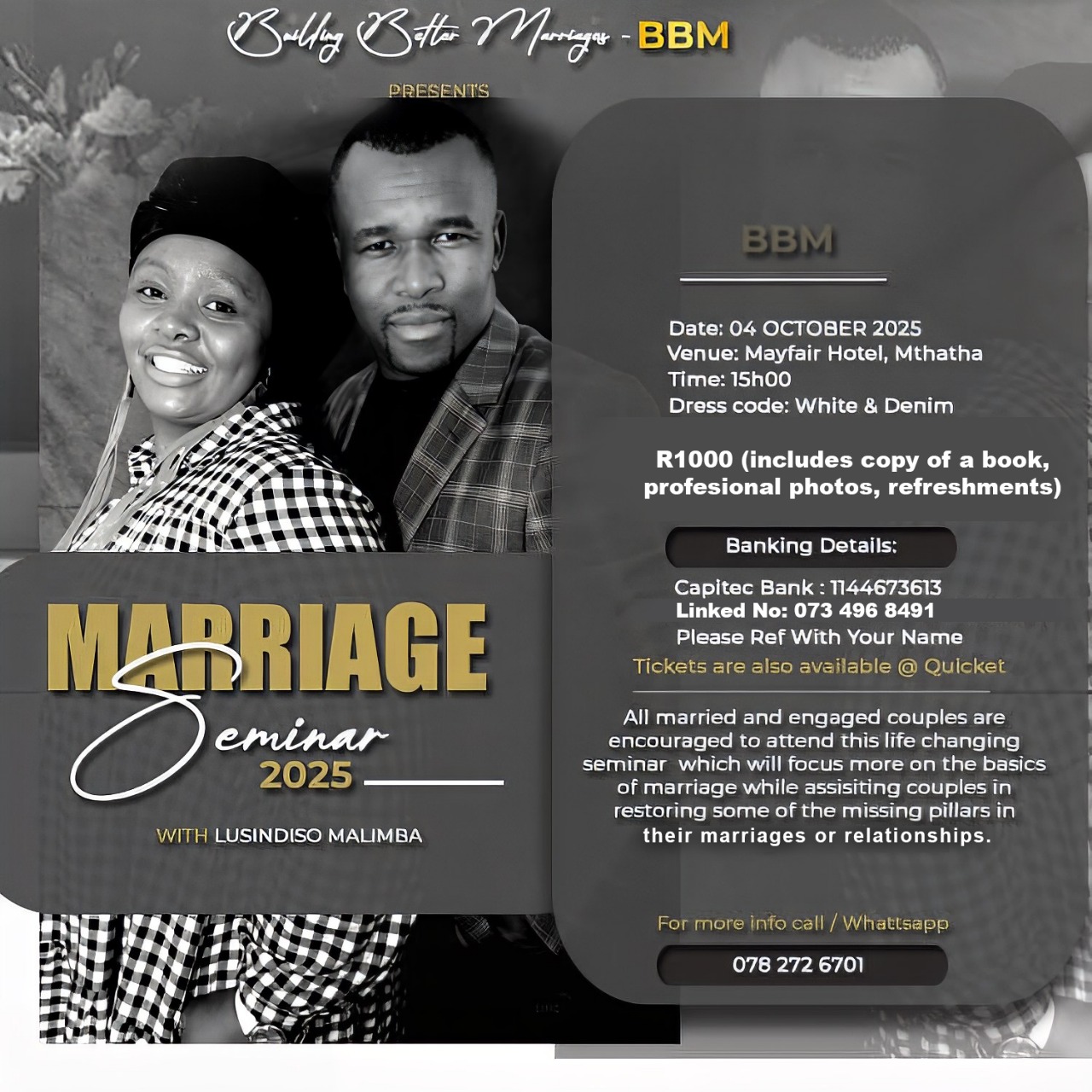 Building Better Marriages Marriage Seminar-Mthatha