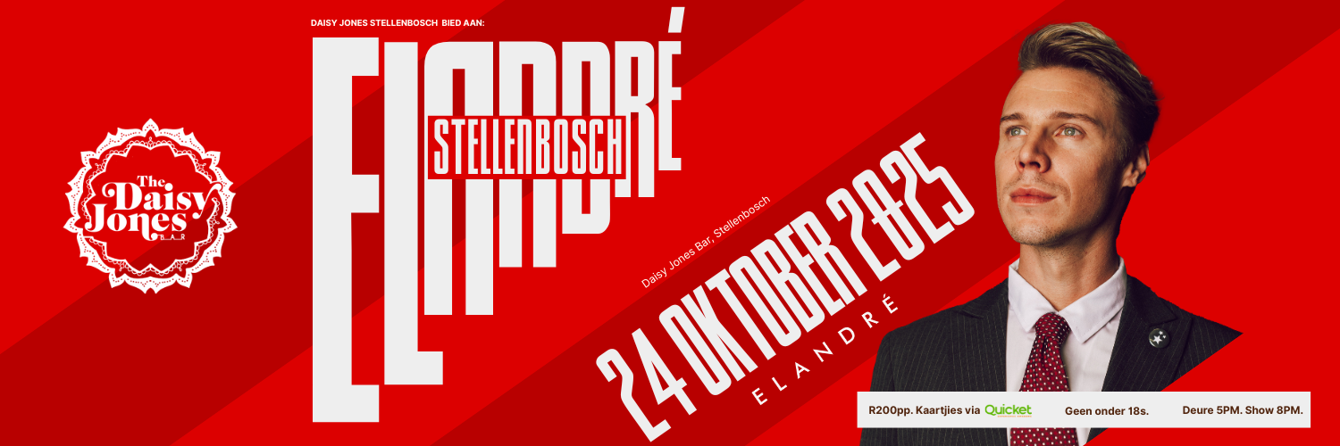 Elandré LIVE by Daisy Jones, Stellenbosch