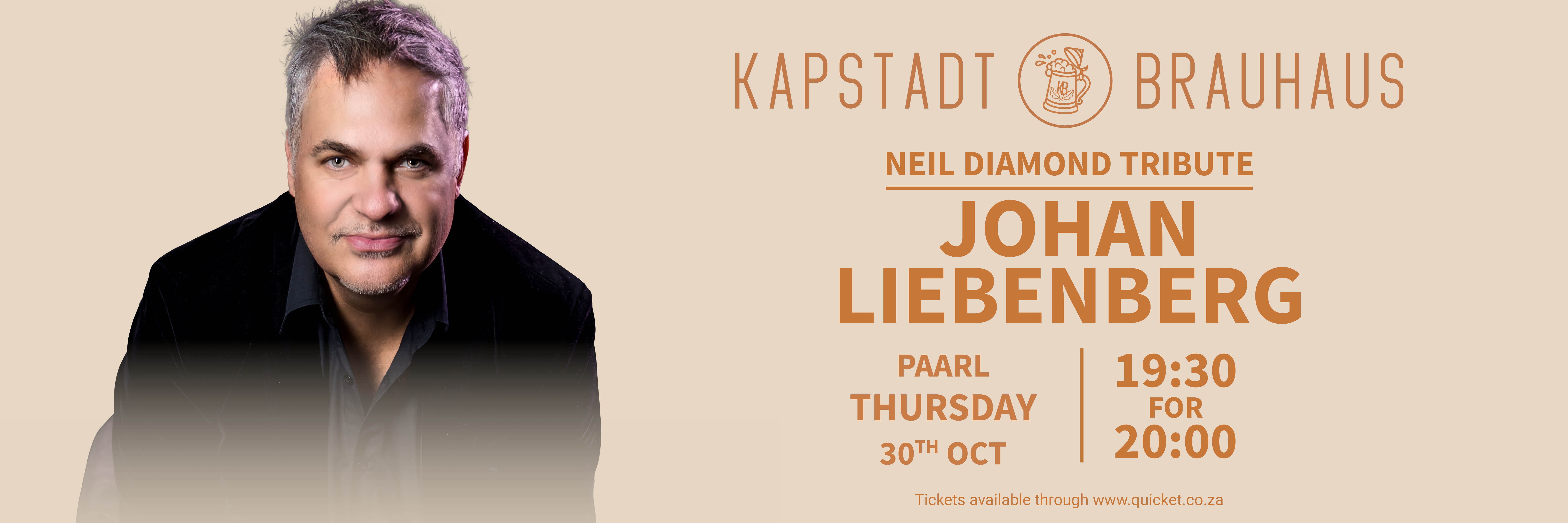 The music of Neil Diamond by Johan Liebenberg | Kapstadt Brauhaus Paarl