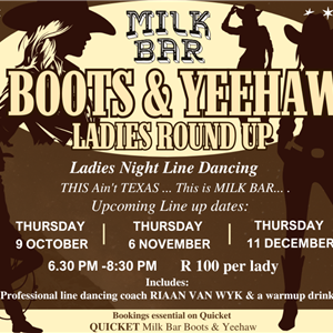 Milk Bar - Boots & Yeehaw 6 November 2025