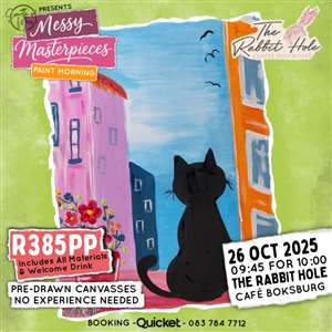 Messy Masterpieces Paint Morning @ The Rabbit Hole Coffee Cafe
