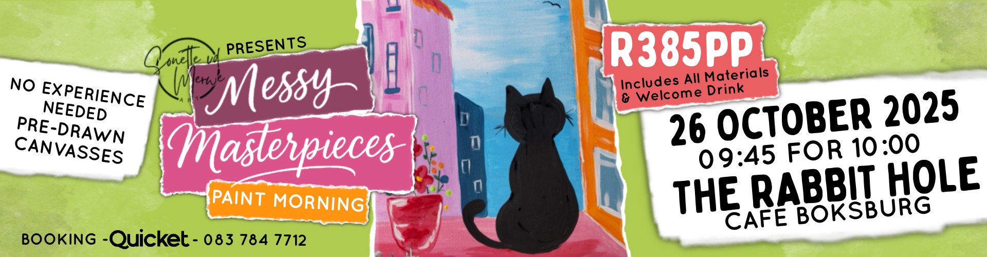 Messy Masterpieces Paint Morning @ The Rabbit Hole Coffee Cafe