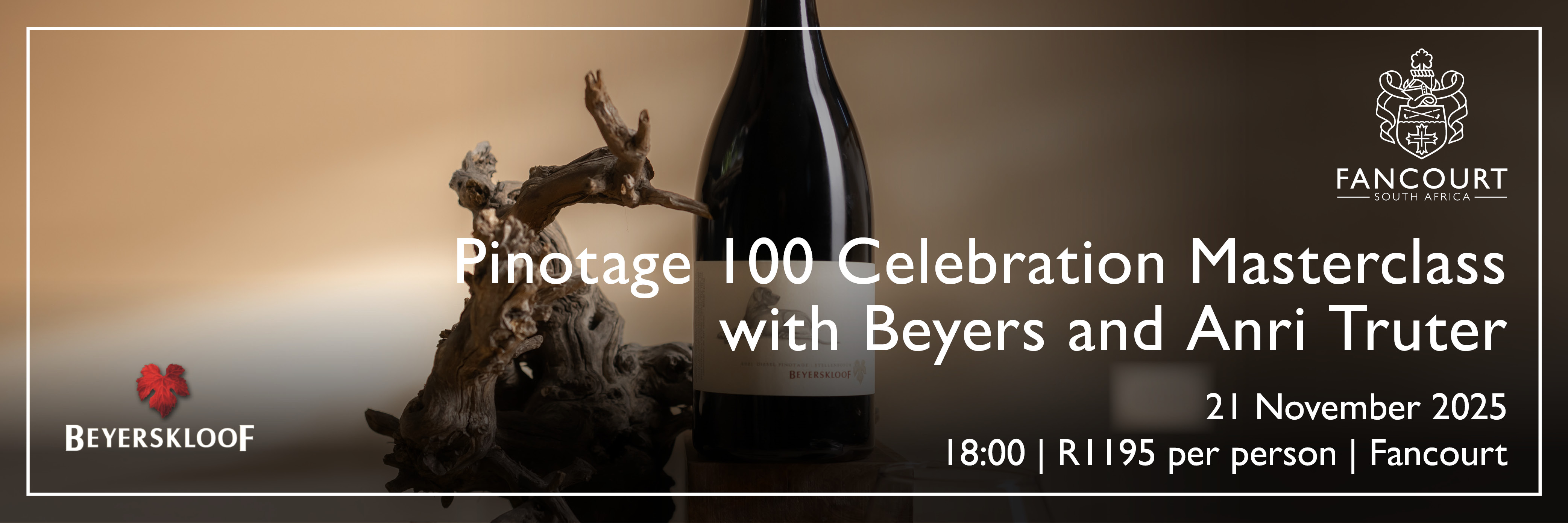 Pinotage 100 Celebration masterclass with Beyerskloof