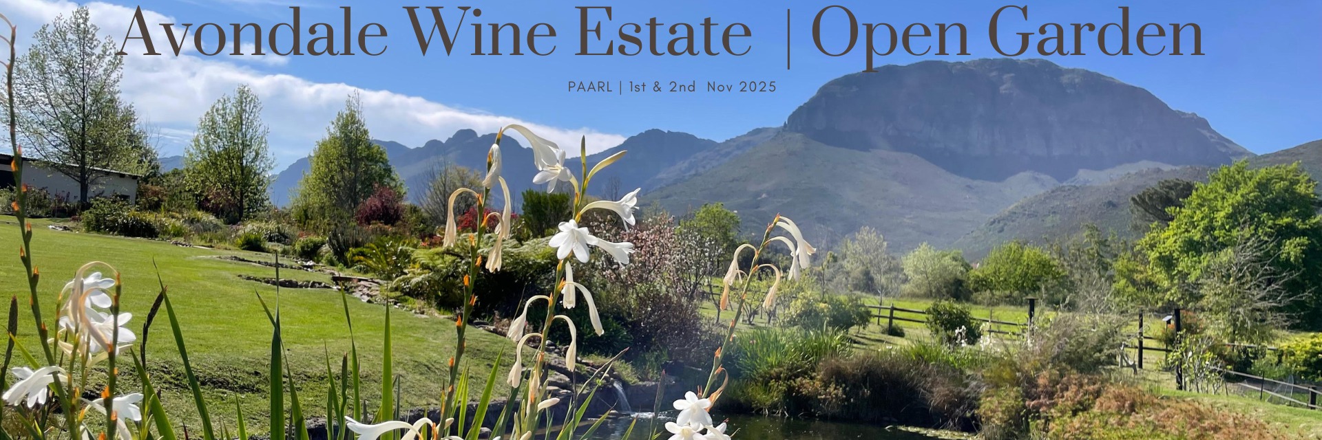 Avondale Wine Estate Open Gardens 2025