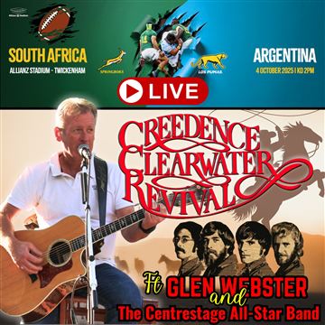 Rugby and Creedence ft Glen Webster & Centrestage Band - 4 Oct, 15:00 at Centrestage@Baywest photo 1