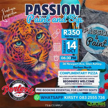 Passion Paint and Sip - Leopard photo 1
