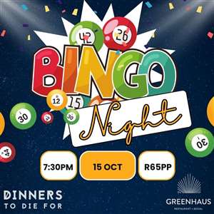 Bingo Night at Greenhaus Sunningdale