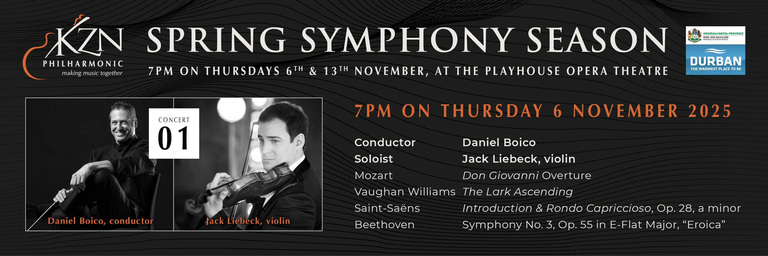 KZN Philharmonic Orchestra 2025 SPRING Symphony Season Concert 1