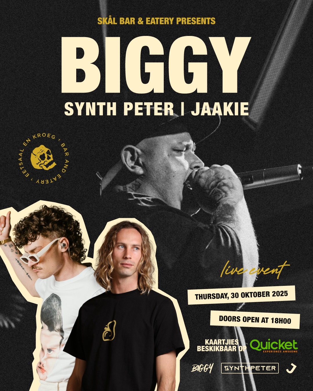 BIGGY // SYNTH PETER // JAAKIE LIVE BY SKÅL BAR BRACKENFELL