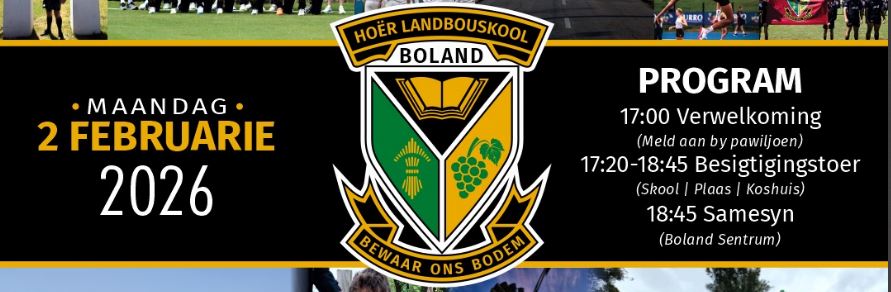 Hoër Landbouskool Boland Opedag 2026