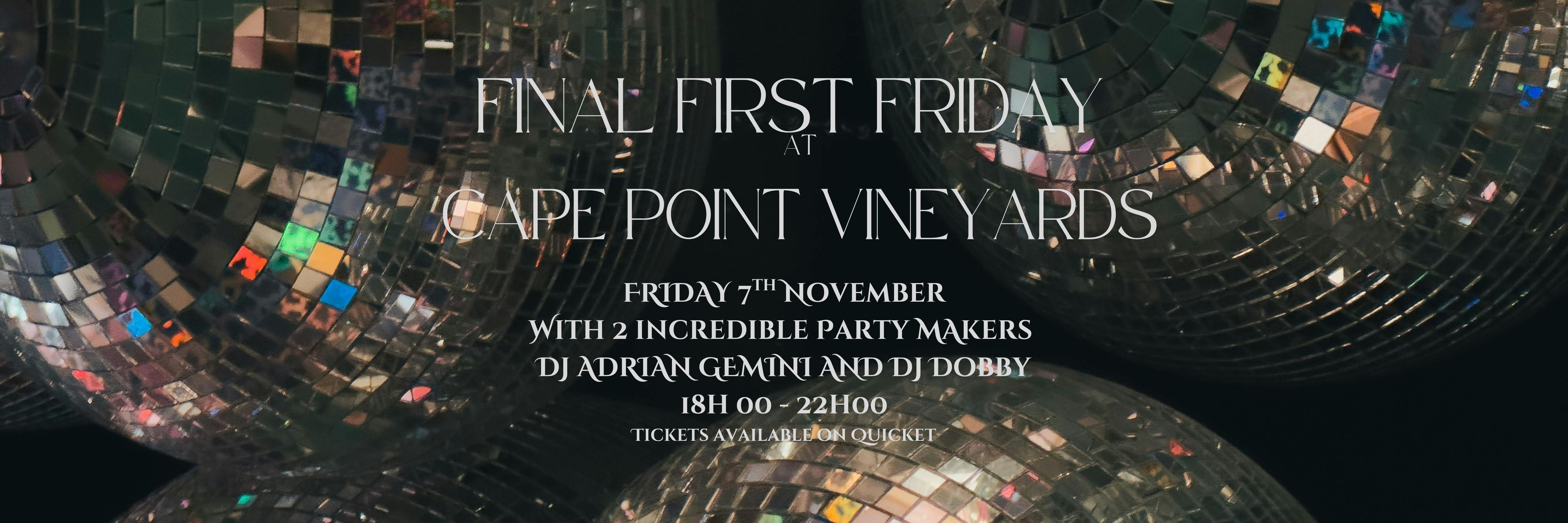 FINAL FIRST FRIDAY AT CAPE POINT VINEYARDS