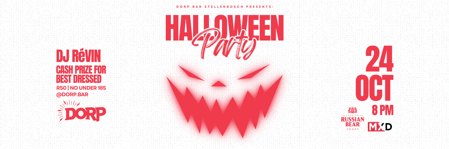 DORP NEON HALLOWEEN PARTY - Dorp Bar Stellenbosch