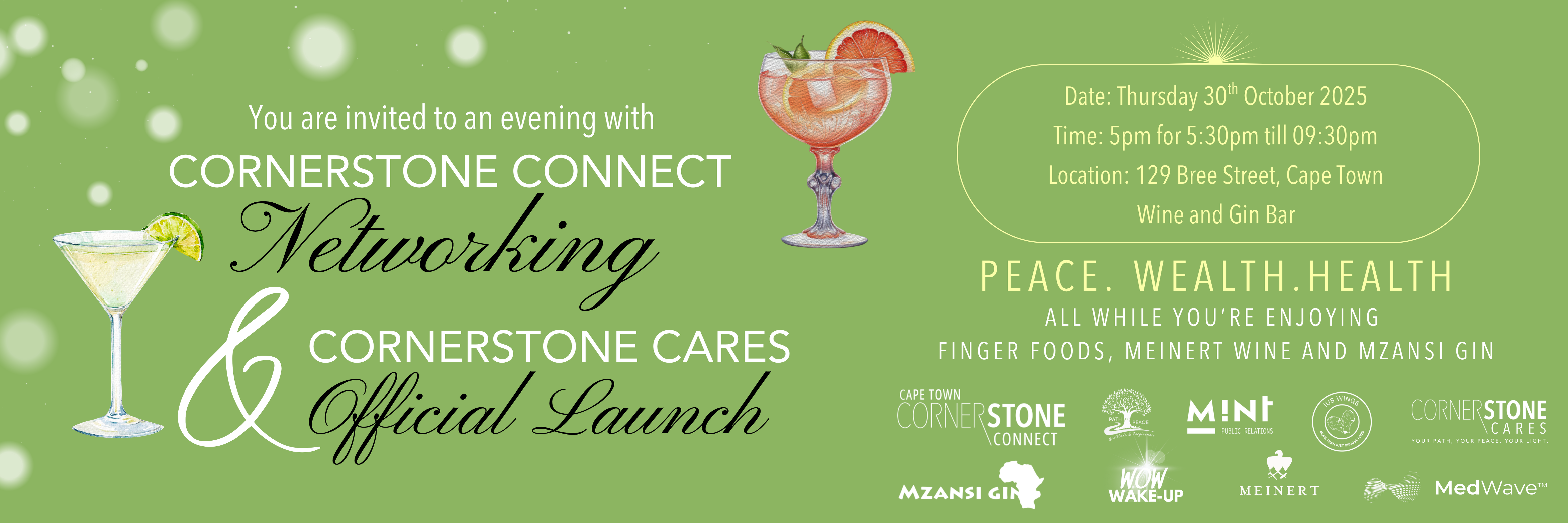 Cornerstone Connect Networking and Cornerstone Cares Launch