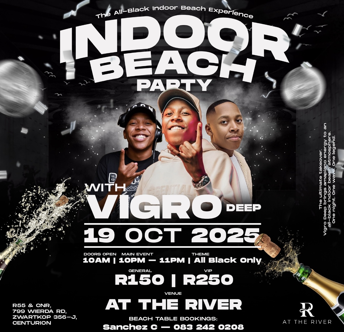 ALL BLACK INDOOR BEACH PARTY with VIGRO DEEP