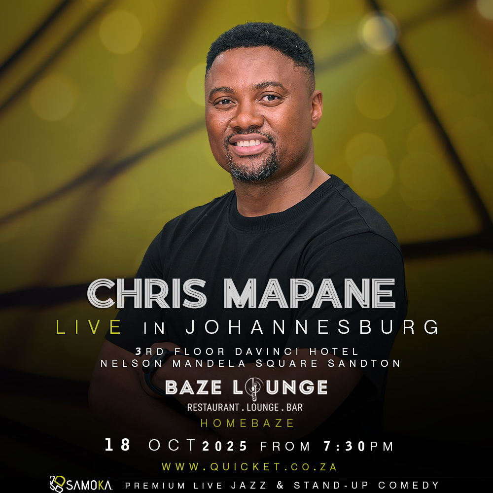 Mapane Book tickets for Chris Mapane LIVE in Johannesburg at Bazelounge; Da ...