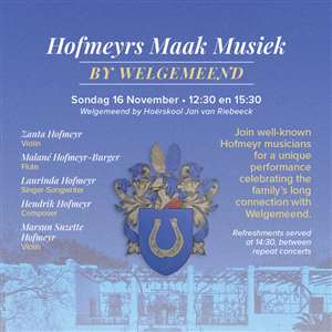 Hofmeyrs in Concert at Welgemeend