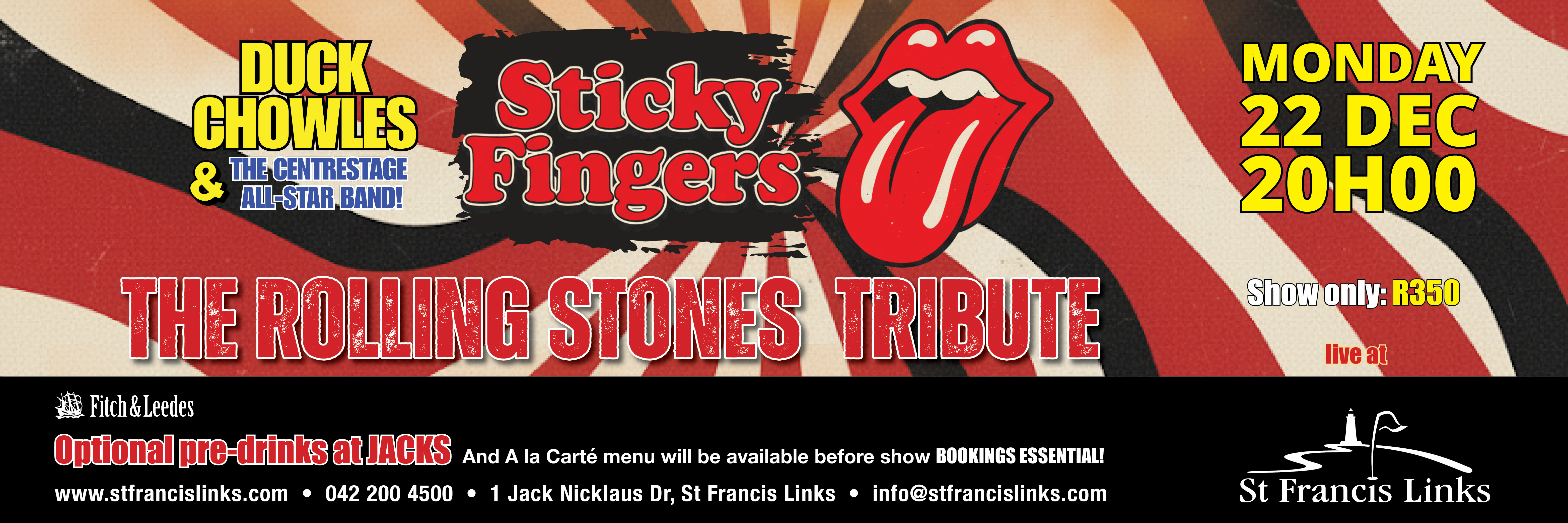 Rolling Stones Tribute – "Sticky Fingers" featuring Duck Chowles