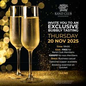 Festive bubbly tasting