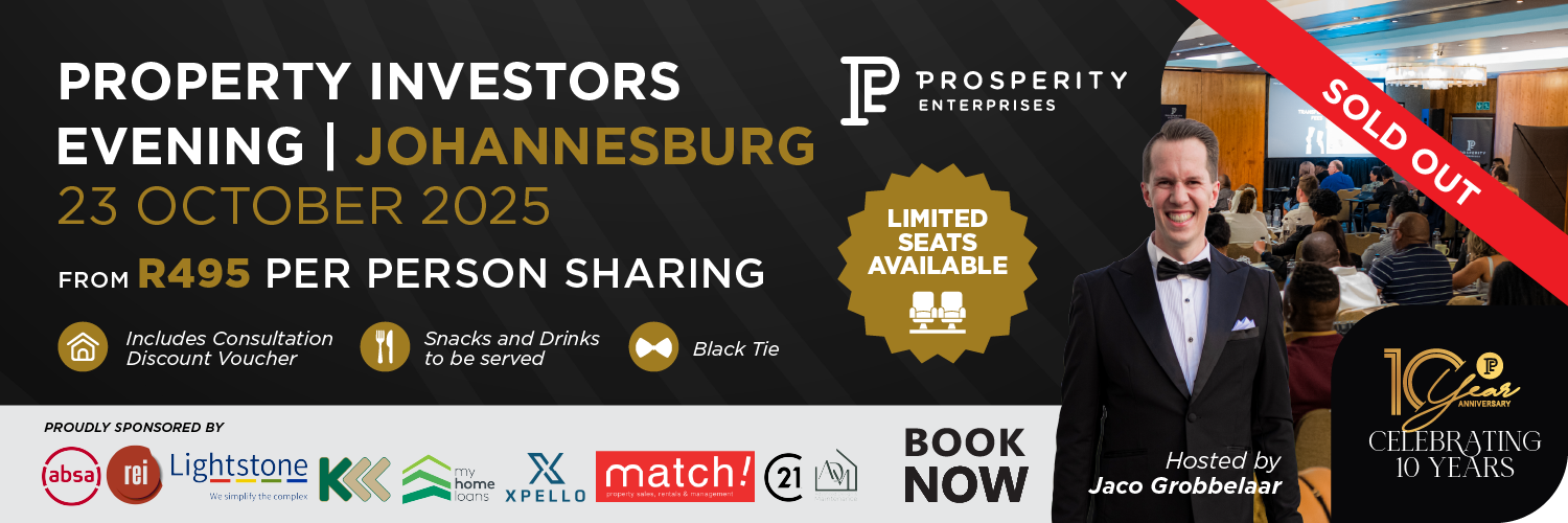 Be Prosperous - Property Investors Evening - Johannesburg 23 October 2025