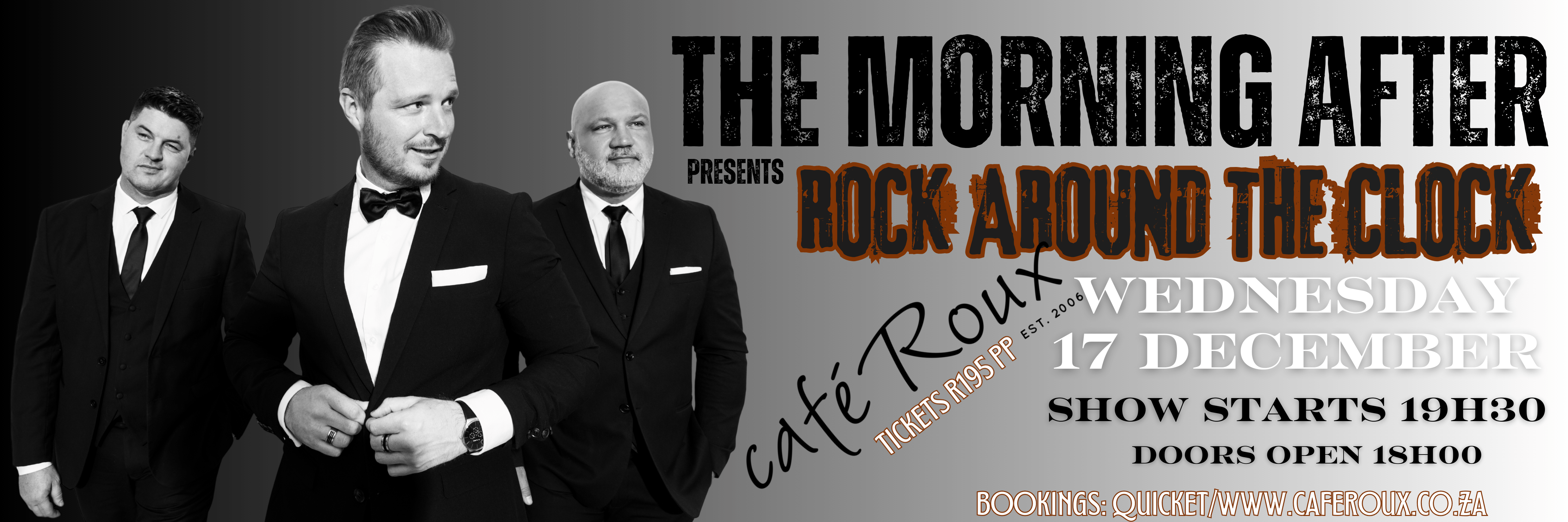 The Morning After presents “Rock Around the Clock” - A 50’s, 60’s & 70’s Tribute