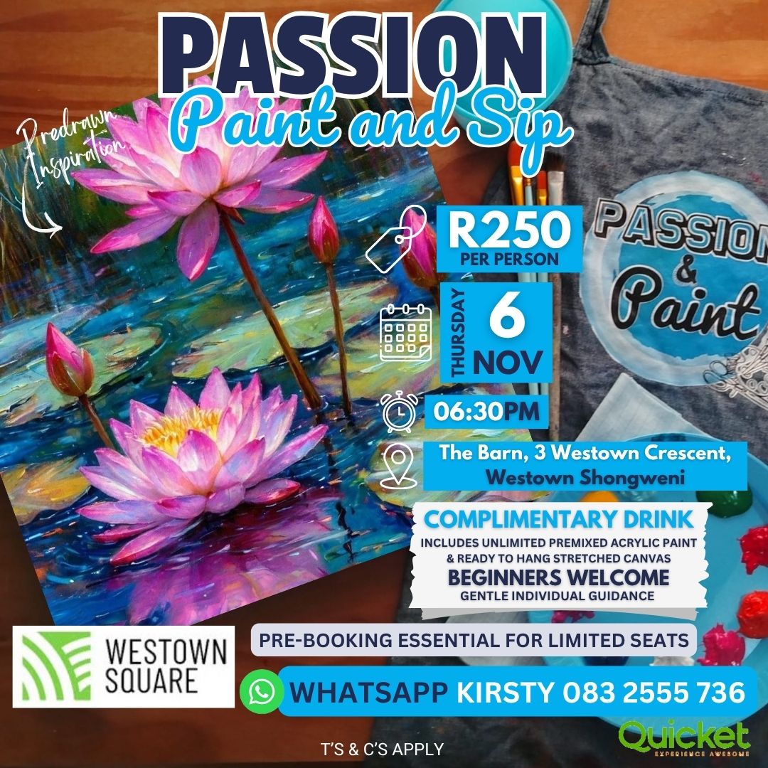 Passion Paint and Sip - Waterlily Reflections