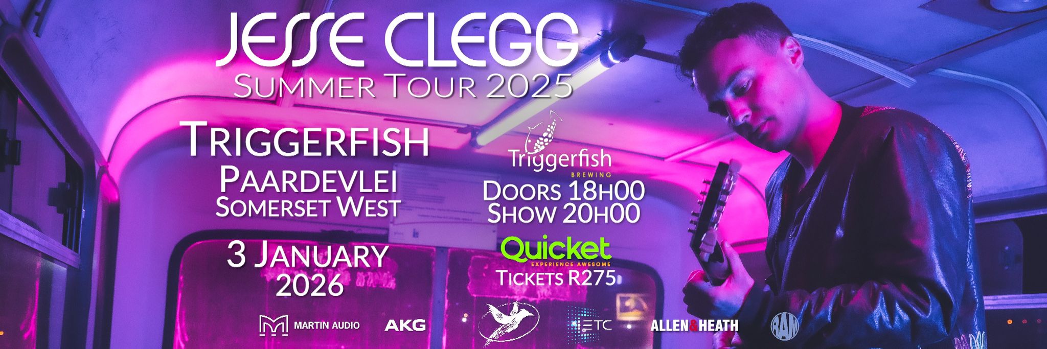 Jesse Clegg live at Triggerfish Brewing in Somerset West