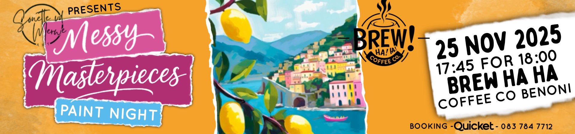 Messy Masterpieces Paint Night @ Brew Ha Ha Coffee Co Benoni