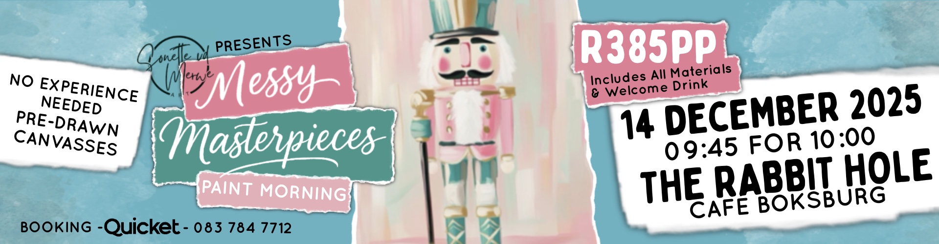 Messy Masterpieces Paint Morning @ The Rabbit Hole Coffee Cafe