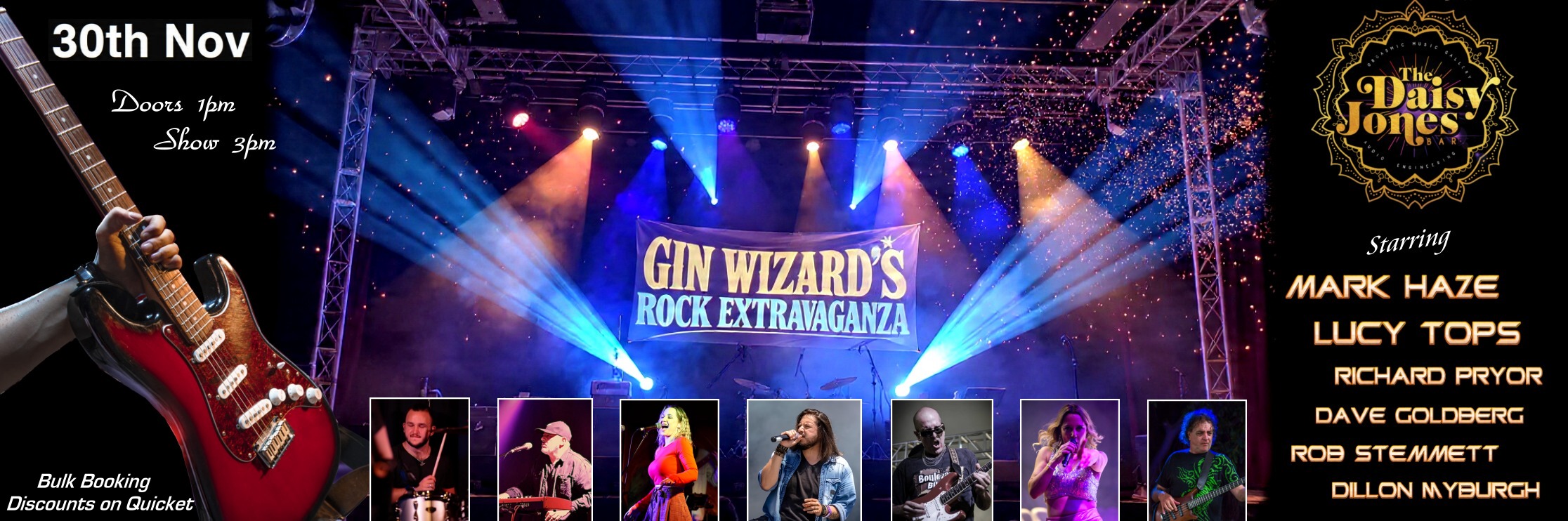 Gin Wizard's ROCK Extravaganza feat MARK HAZE & LUCY TOPS