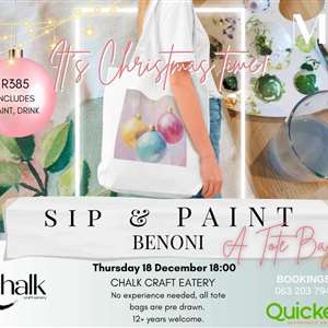 Sip & Paint A Tote Bag - Benoni - Christmas Style!