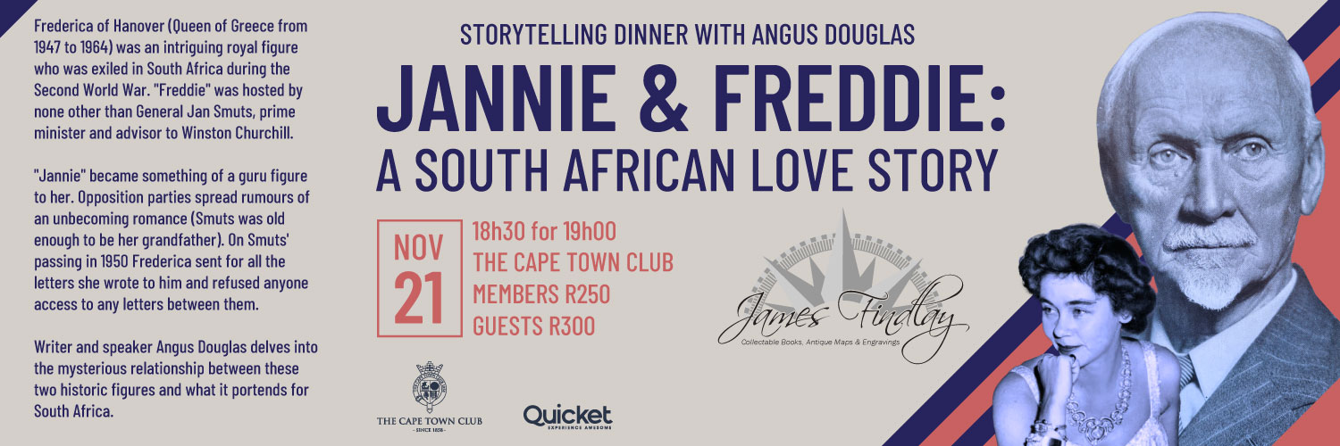 Storytelling Dinner with Angus Douglas – Jannie & Freddie: A South African Love Story